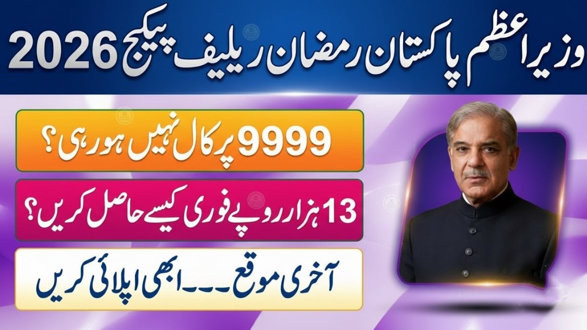 9999 Ramzan Package 2026 CNIC check method showing how to send SMS for 13000 Prime Minister Ramzan Relief Package