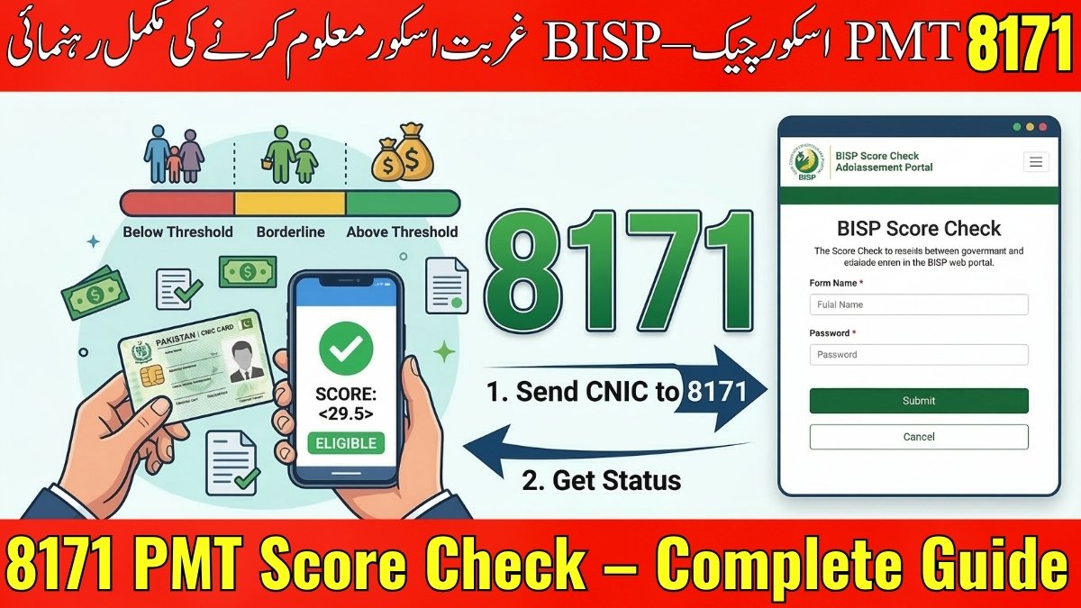 8171 PMT Score Check 2026 BISP Poverty Score Check by CNIC