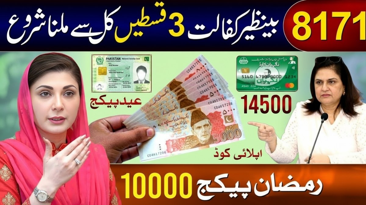 8171 web portal screen showing BISP CNIC online check 2026 and Kafalat payment update