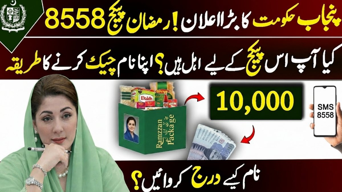 Ramzan Package 2026 guide showing CNIC check and 8558 SMS payment meaning