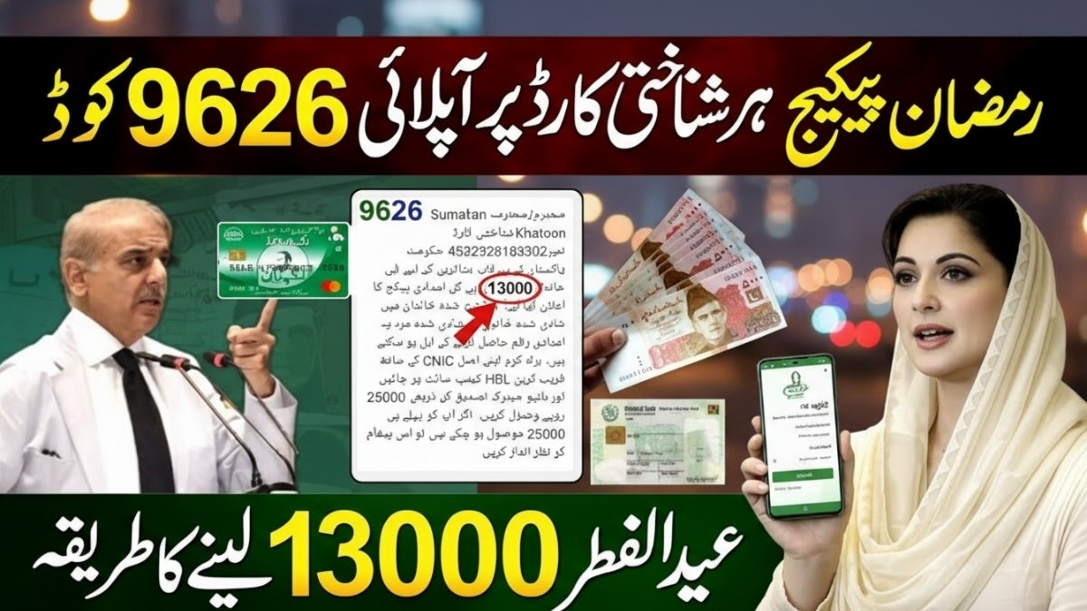 “9626 Ramzan Relief Package 2026 SMS – Rs. 13,000 payment status check guide”