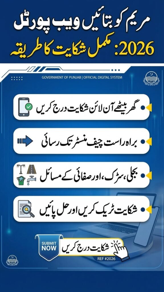 Maryam Ko Bataye Web Portal 2026 Complaint Submission Guide