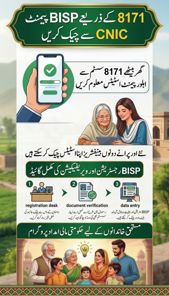 8171 BISP payment check by CNIC 2026 registration guide Pakistan