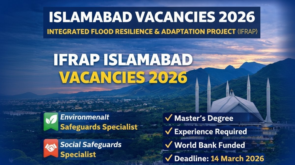 IFRAP Islamabad Vacancies 2026 announcement for Environmental and Social Safeguards Specialist jobs