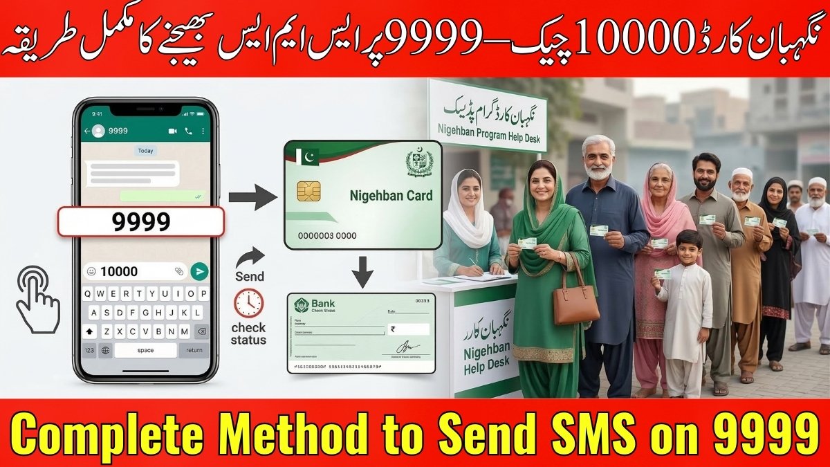 Nigehban Card 10000 Check SMS 9999 CNIC eligibility method 2026