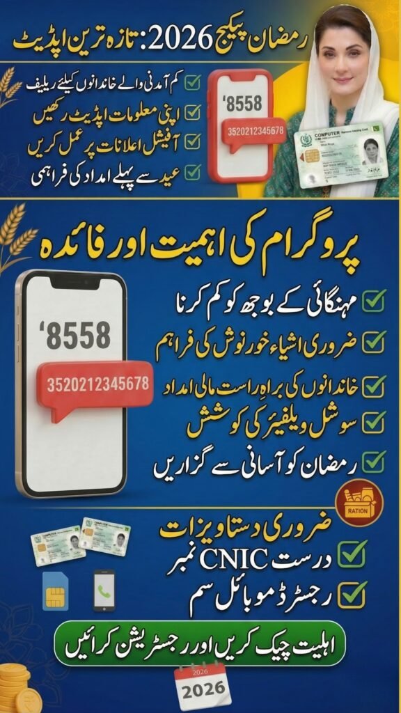 Pakistan 8558 Ramzan Package 2026 important update for applicants relief program