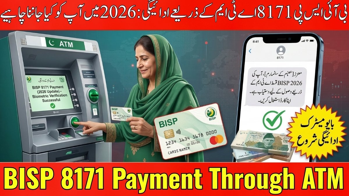 BISP 8171 Payment Through ATM 2026 biometric verification ATM withdrawal guide